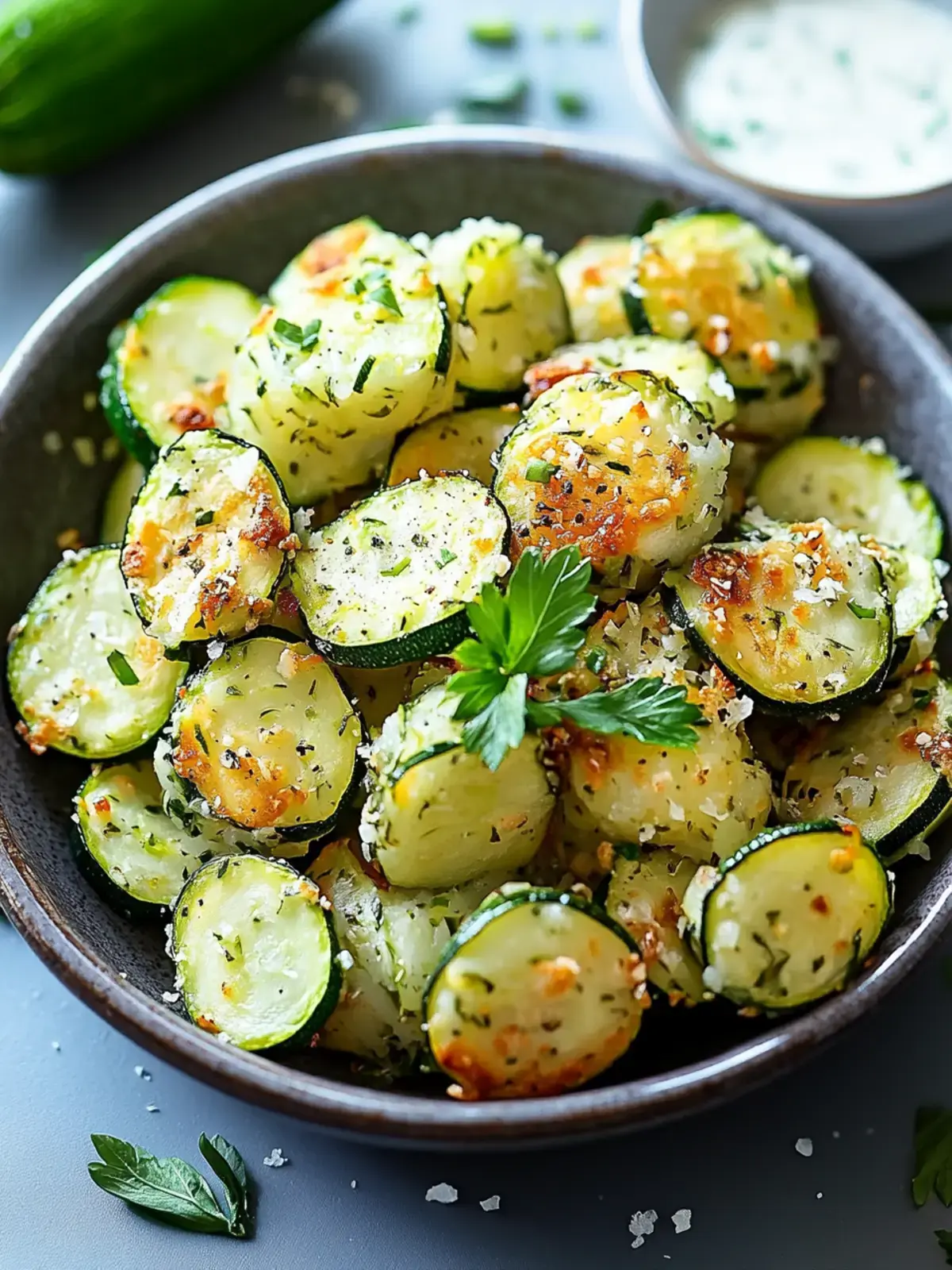 Zucchini Knoblauch Bissen
