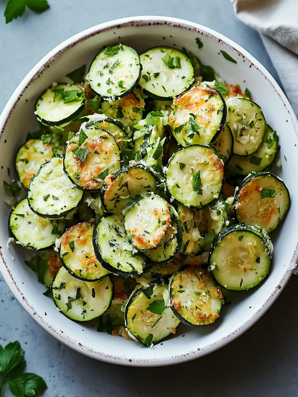 Zucchini Knoblauch Bissen