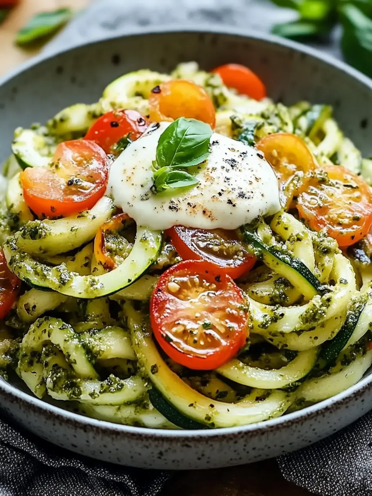 Zucchini Nudeln Pesto