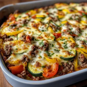 Zucchini Pizza Auflauf