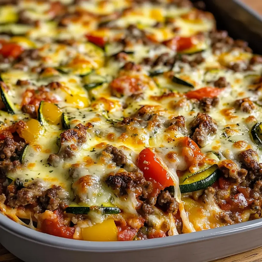 Zucchini Pizza Auflauf