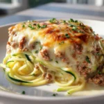Zucchini Spaghetti Auflauf Mit Hackfleisch Und Mozzarella