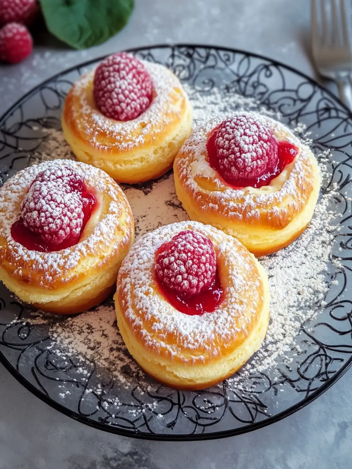 Zucker Himbeer Dänisches Gebäck