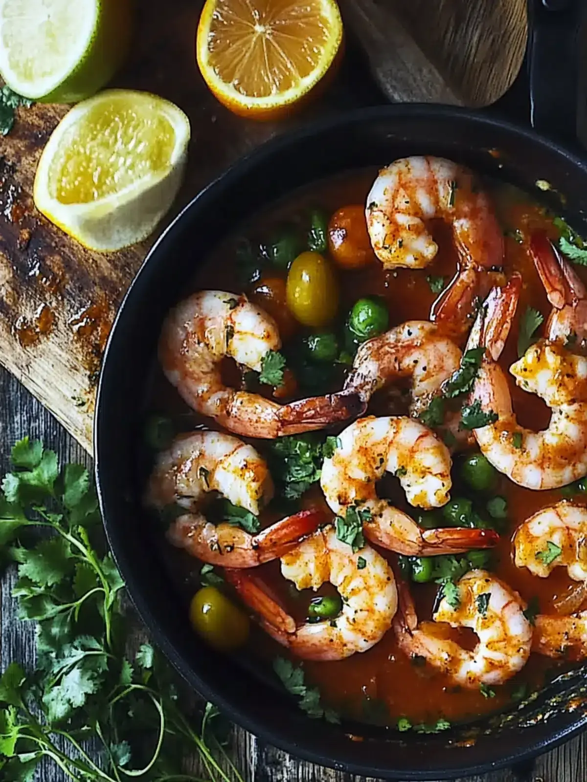 Zugedeckte Cajun Garnelen