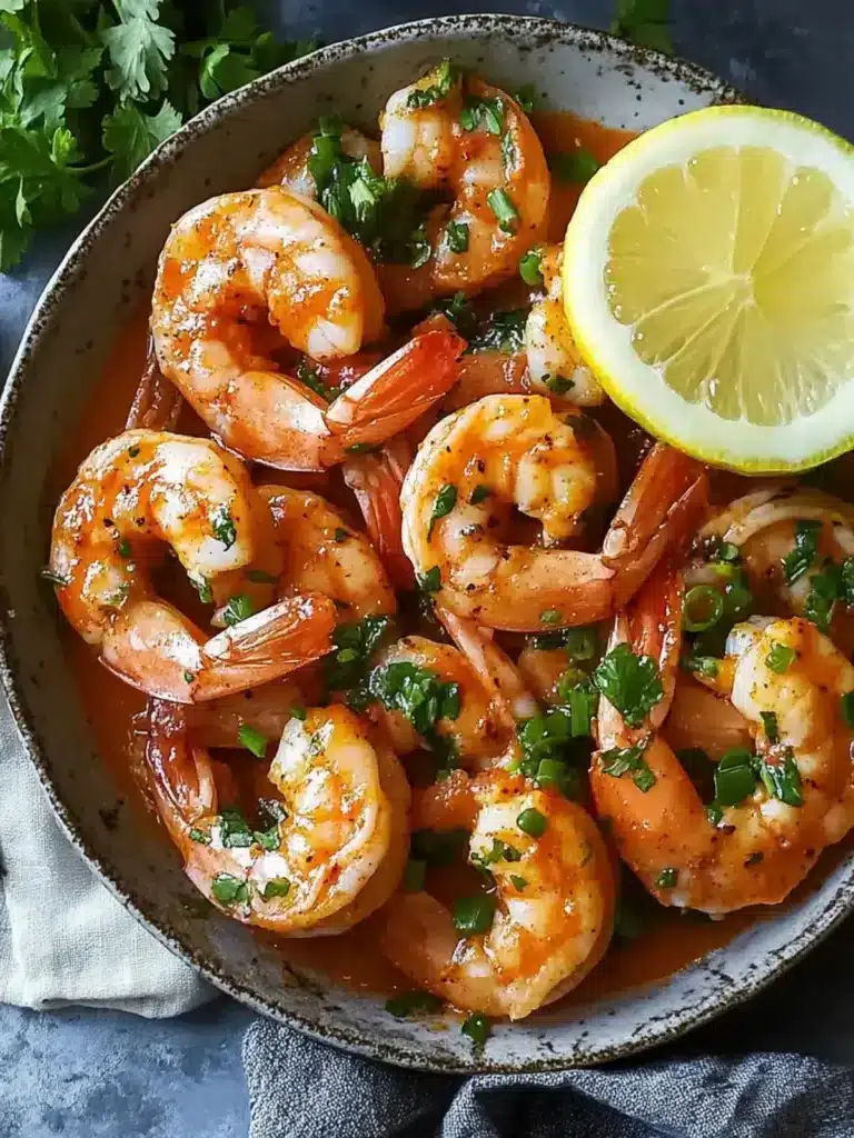 Zugedeckte Cajun-Garnelen mit cremiger Gemüsesoße genießen