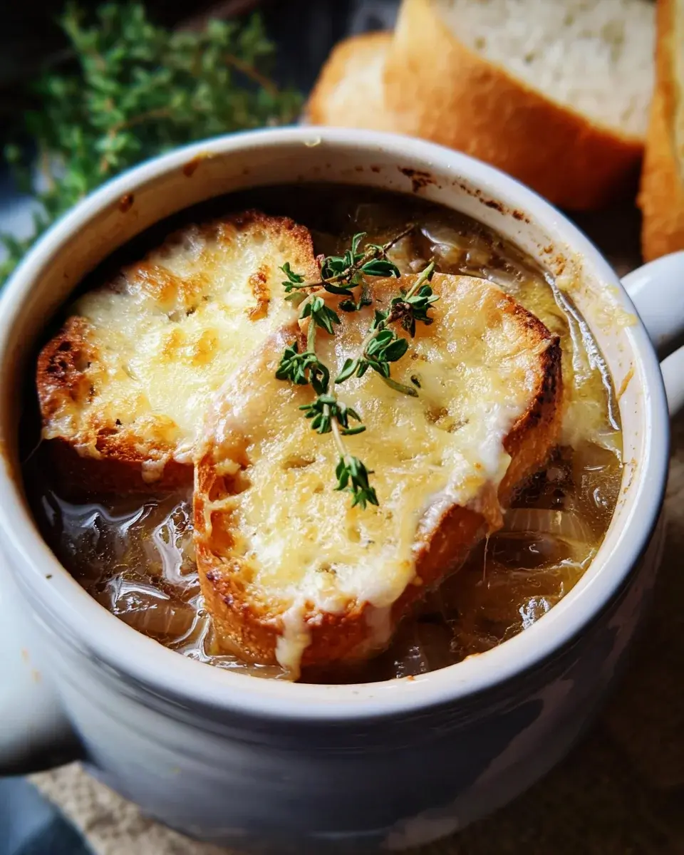 Zwiebelsuppe nach französischer Art