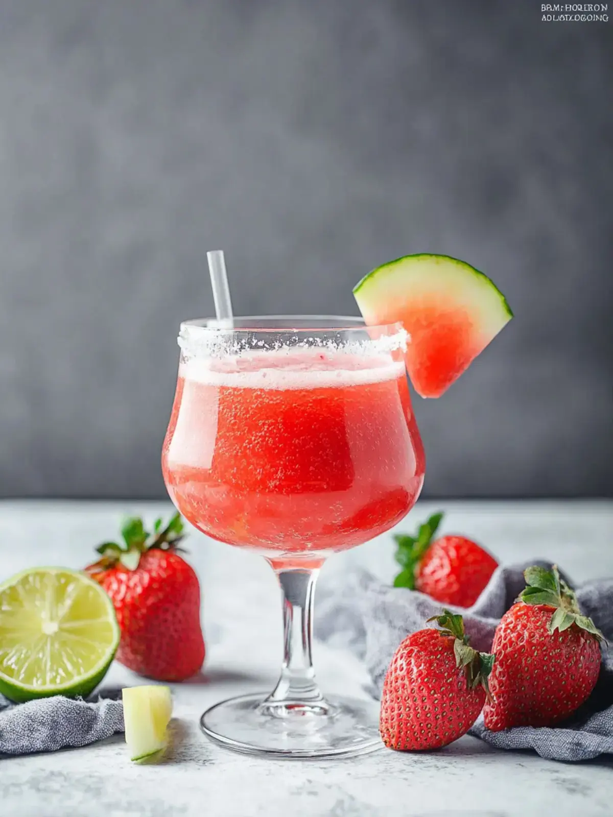 alkoholfreier Erdbeer Margarita Mocktail