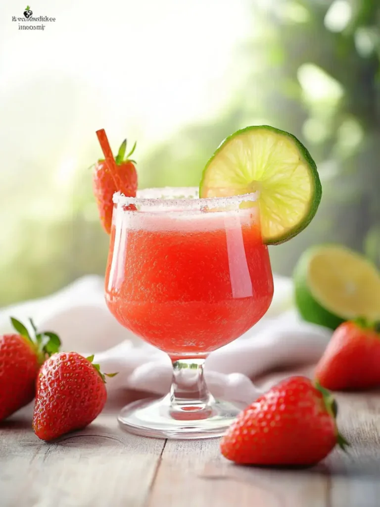 alkoholfreier Erdbeer Margarita Mocktail