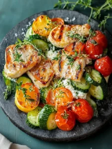 Beladene Hähnchen- und Gemüsepfanne