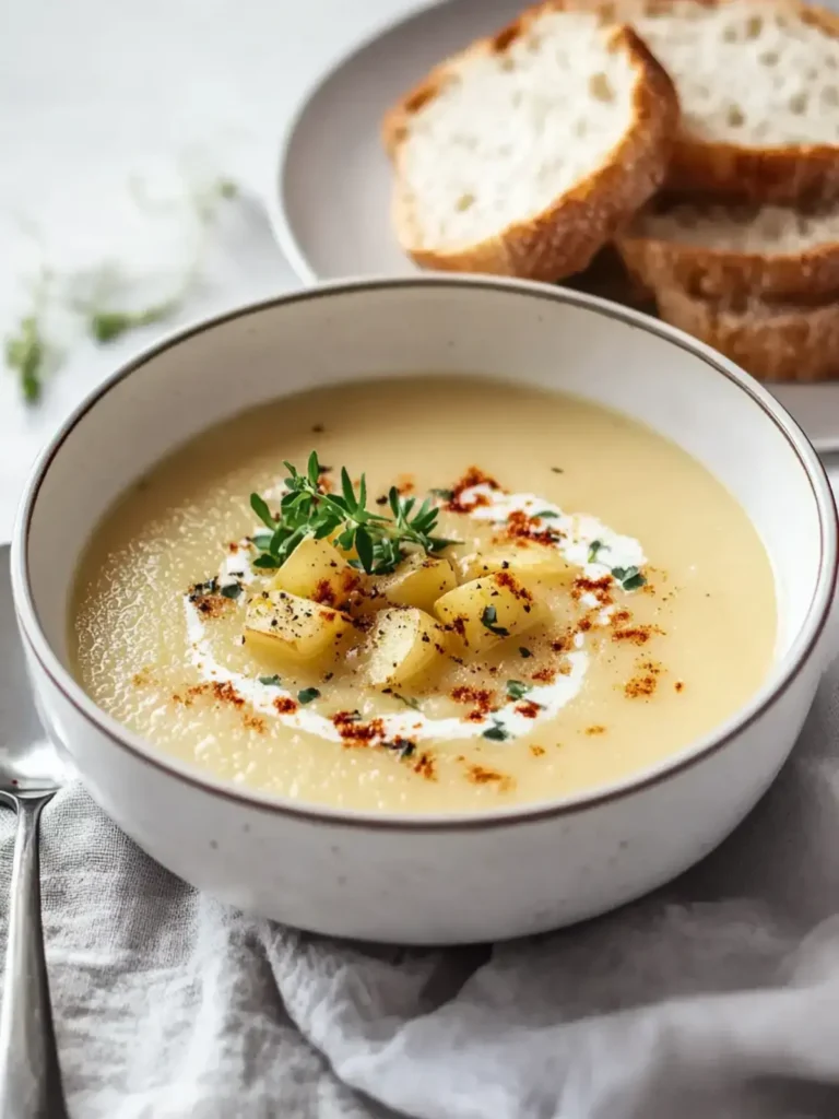 cremige Blumenkohl- und Kartoffelsuppe