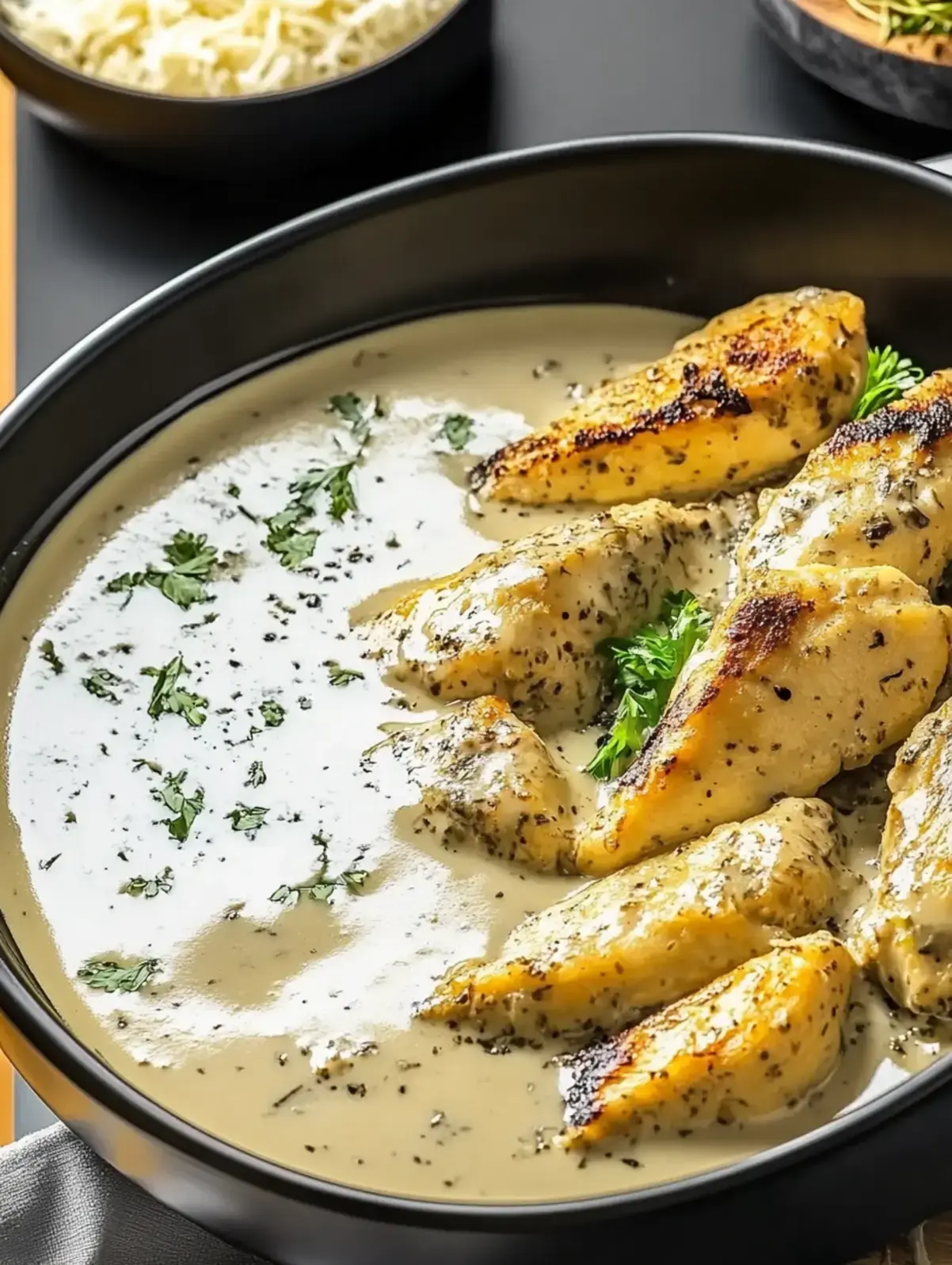 cremige honig senf hähnchenbrust gesunde küche