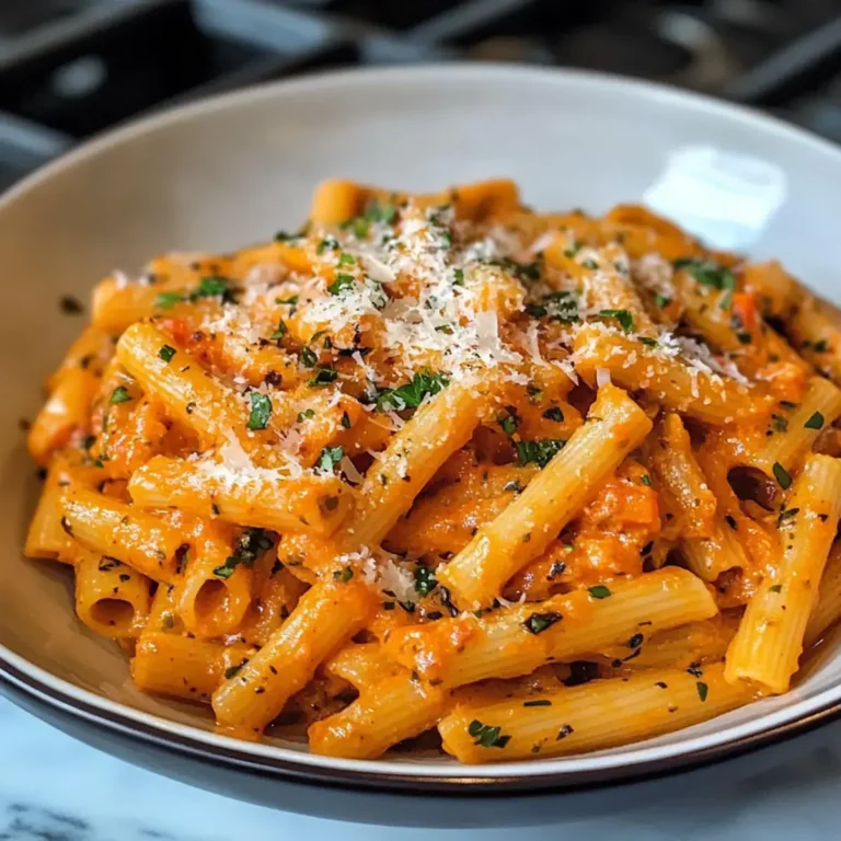 Cremige Tomaten-Knoblauch-Pasta – Einfaches Trostessen