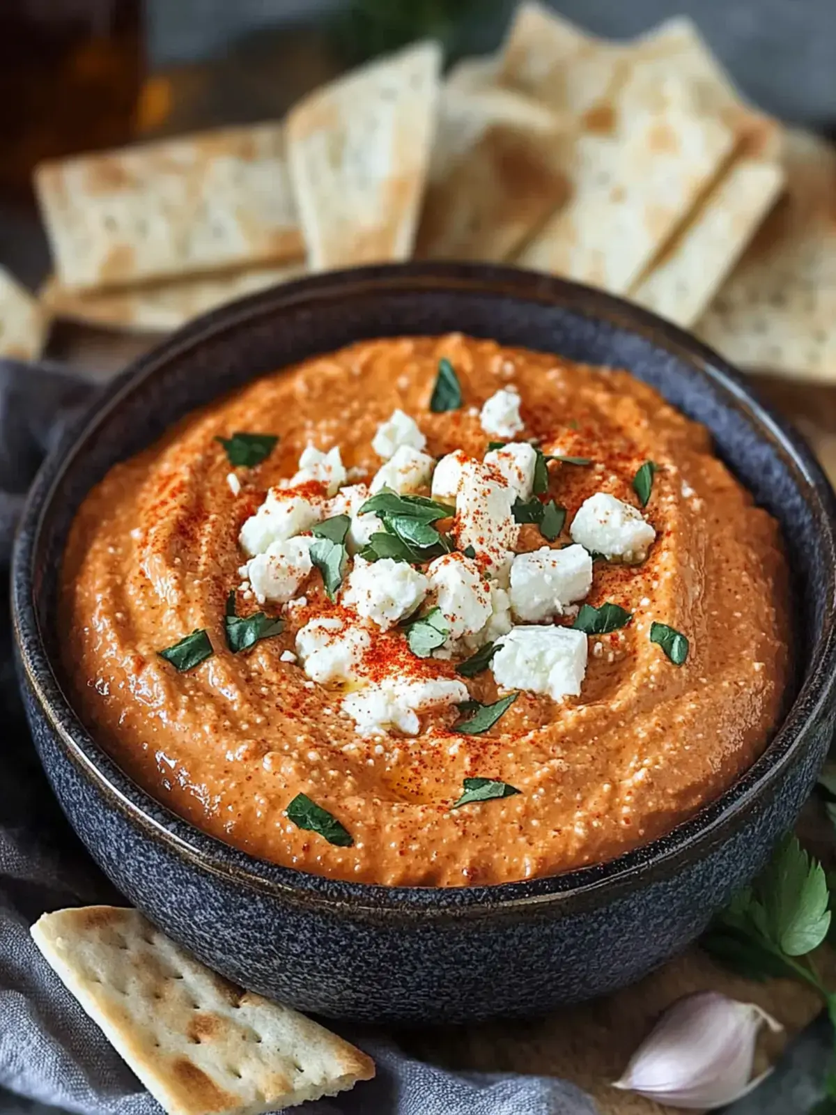 cremiger Feta-Paprika-Dip