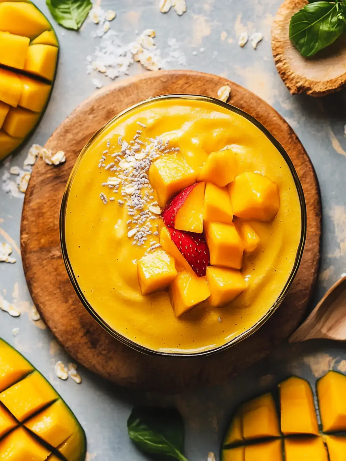 dick und cremig Mango Smoothie Schüssel