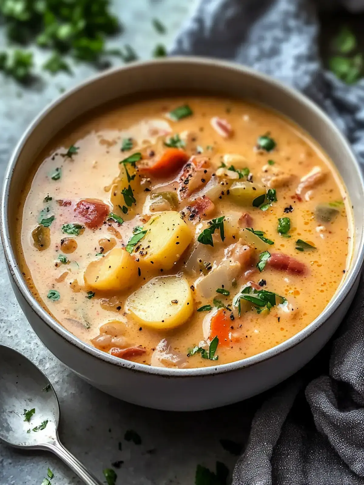 einfache Cajun Kartoffelsuppe