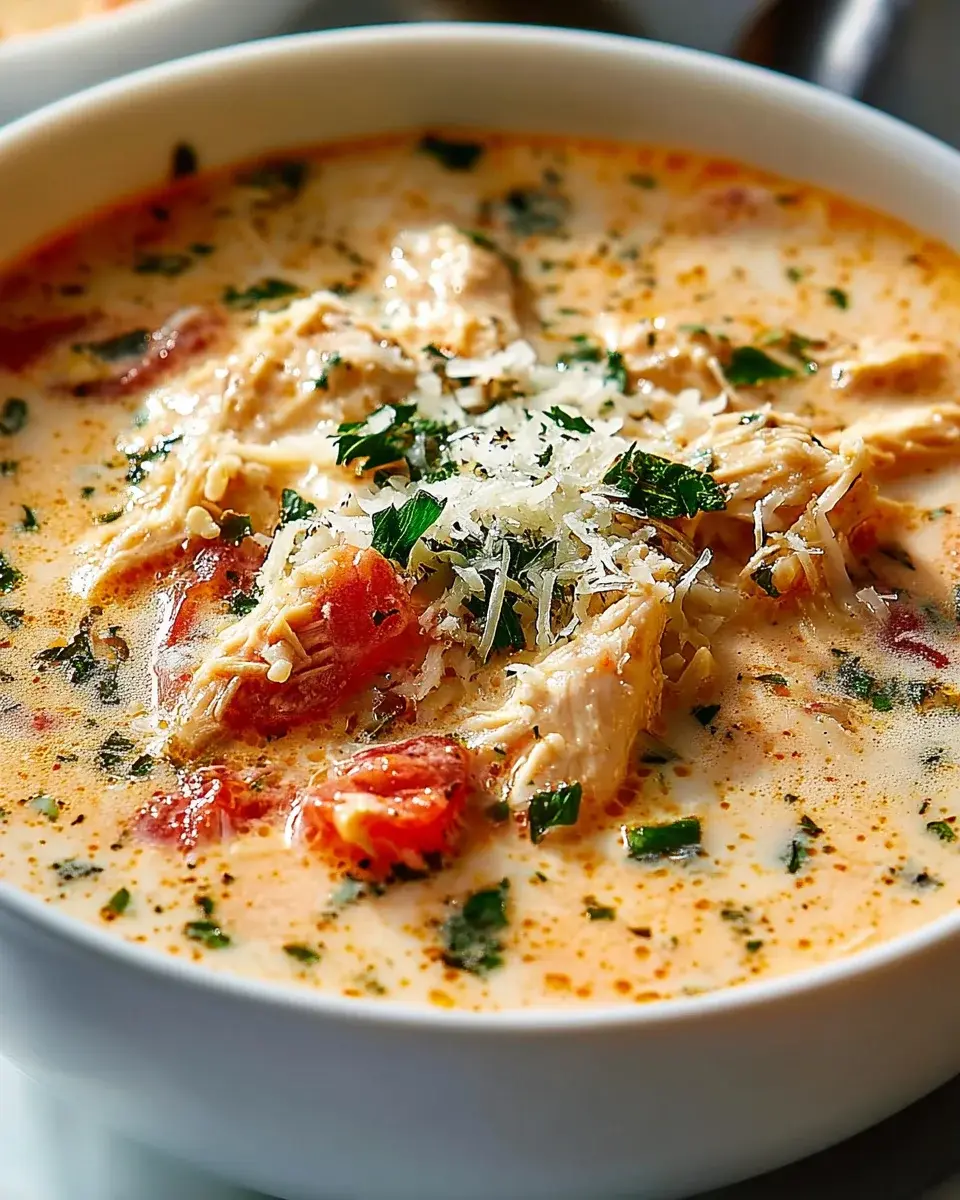 einfache cremige crock pot hähnchen parmesan suppe