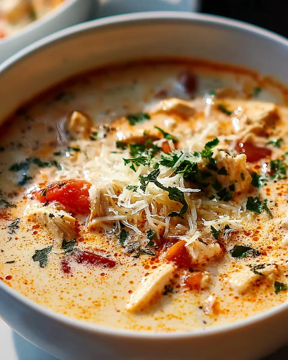 einfache cremige crock pot hyhnchen parmesan suppe