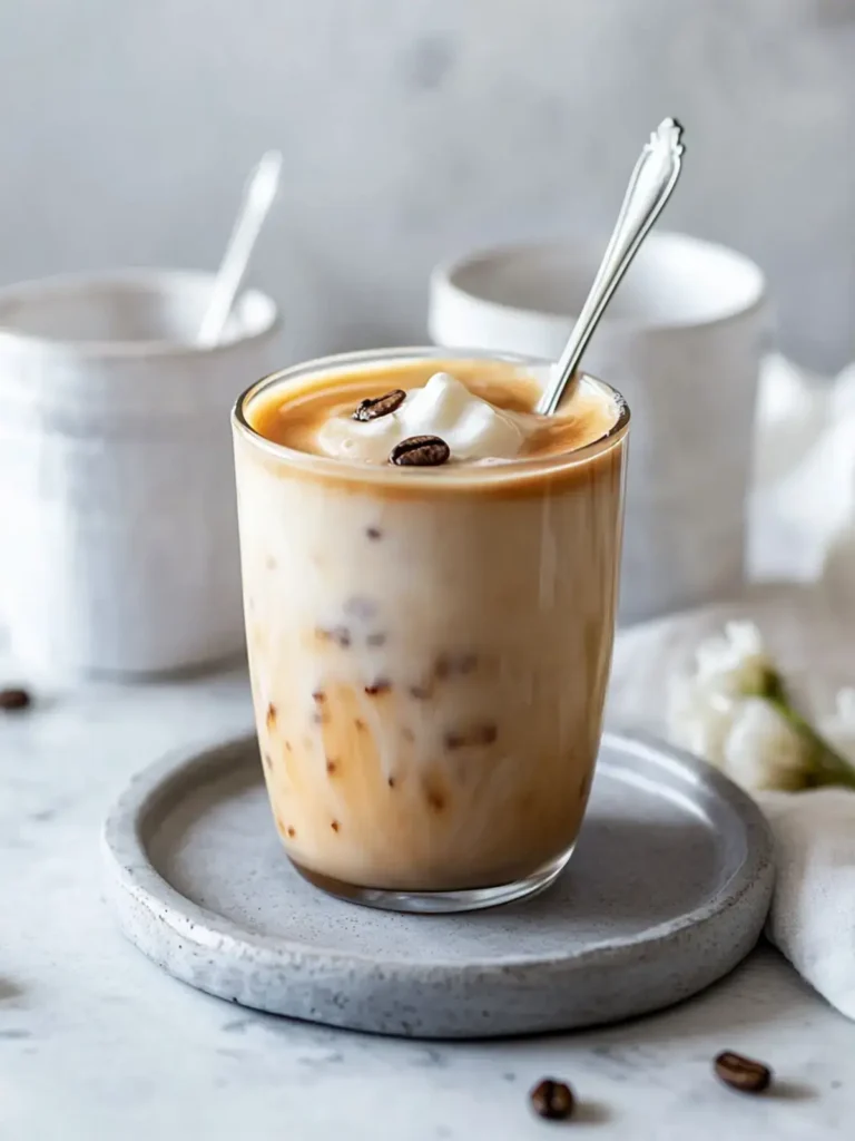 einfache selbstgemachte Vanille Eiskaffee