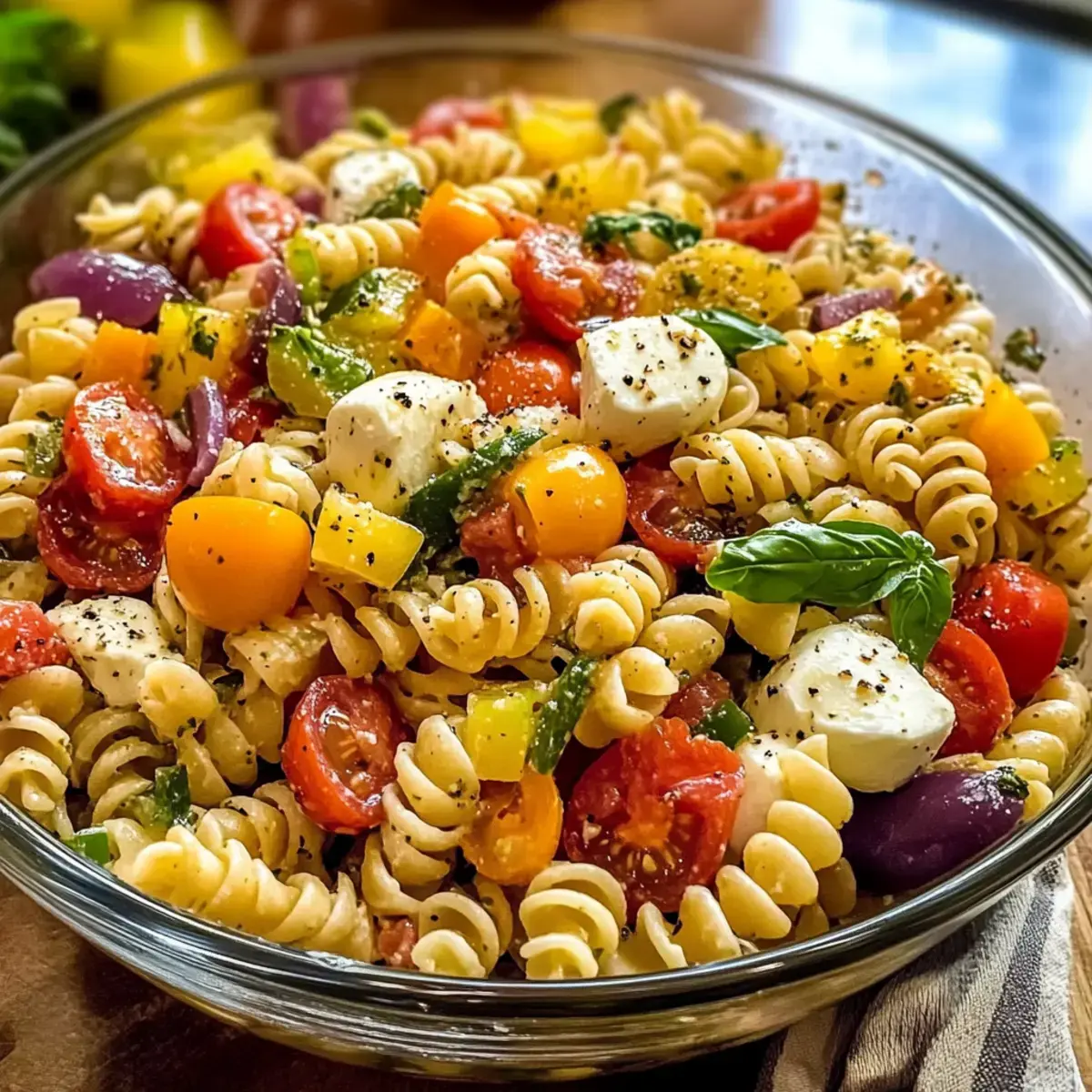 einfacher italienischer Nudelsalat