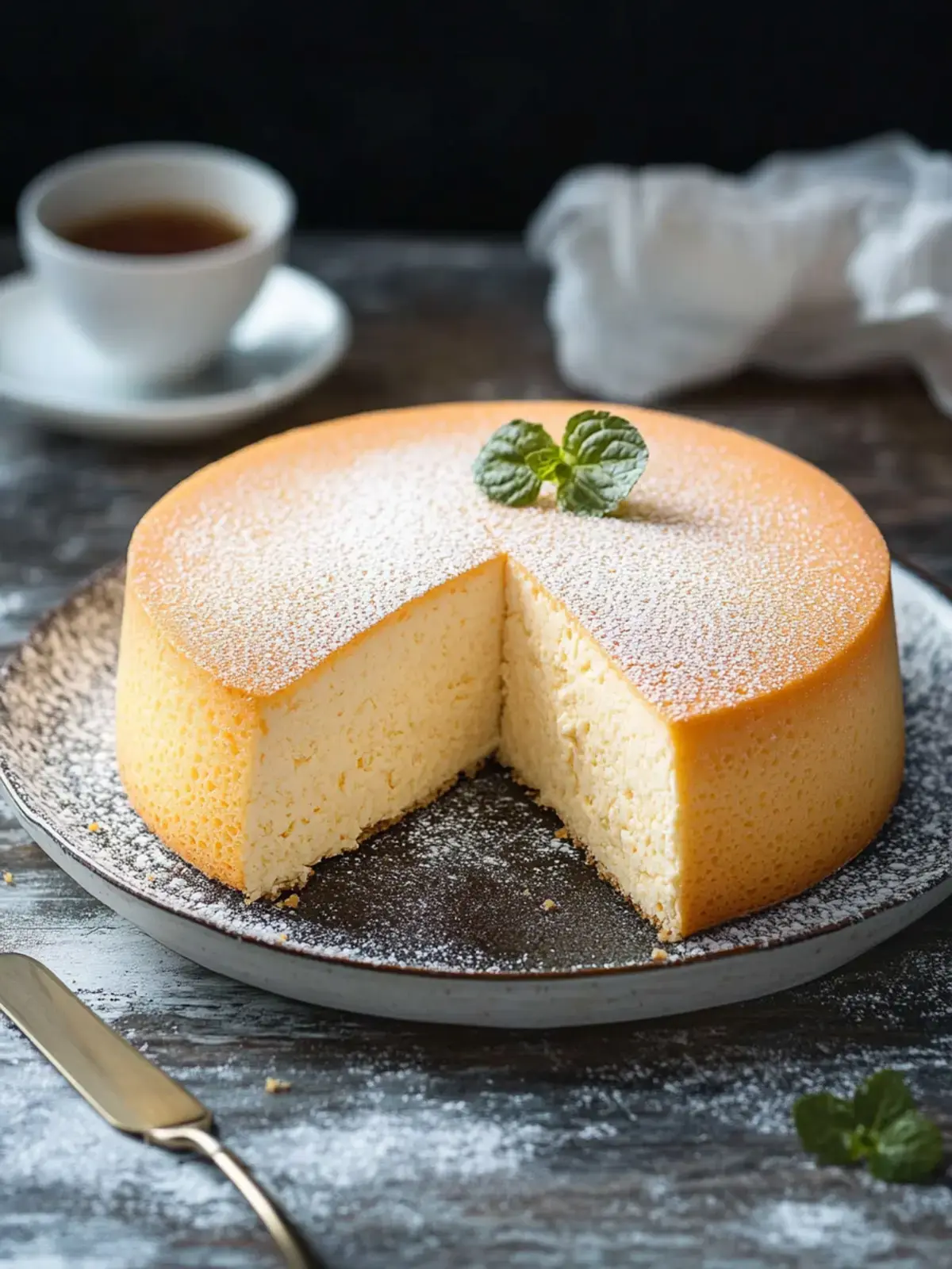 flauschig-weicher japanischer Käsekuchen