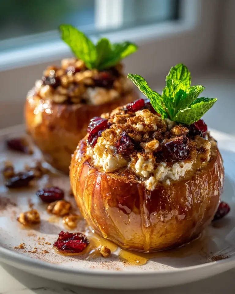 Himmlische Gebackene Äpfel mit Feta, Honig & Cranberries – Snackerra