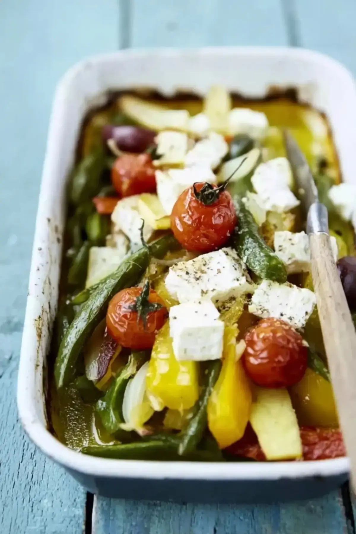 gebackenes Gemüse mit Schafskäse