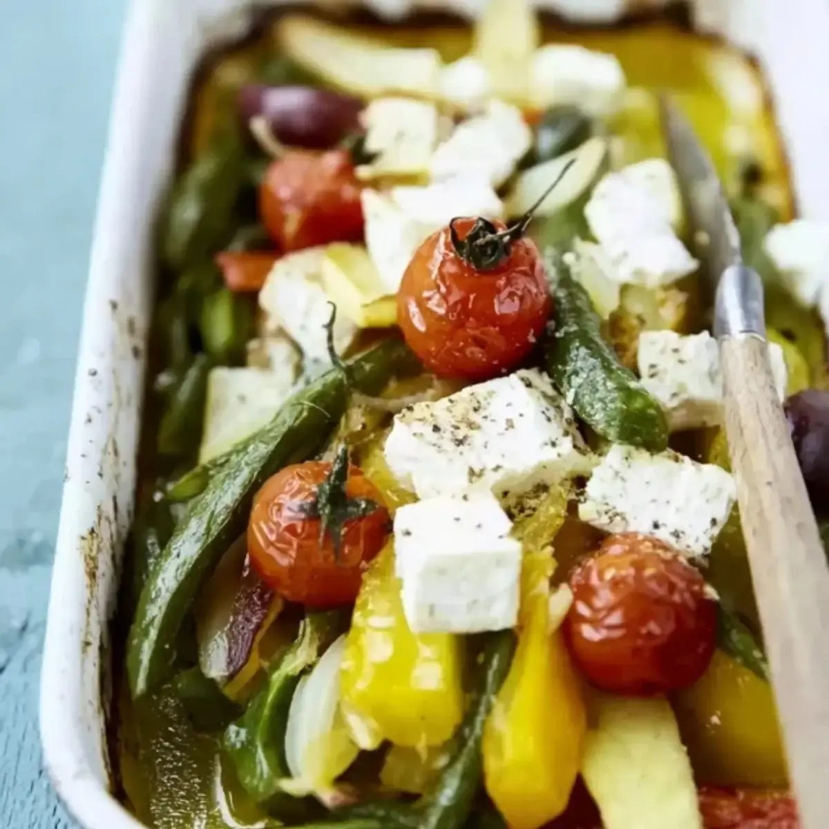 gebackenes Gemyse mit Schafskyse