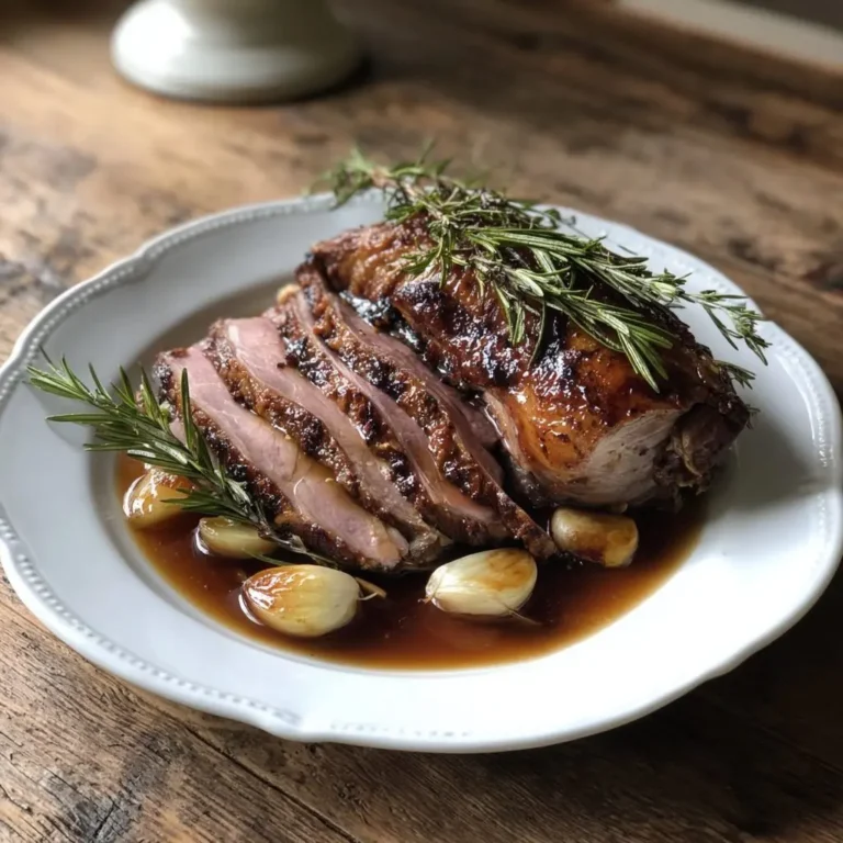 geschmorte Lammkeule Rosmarin Knoblauch