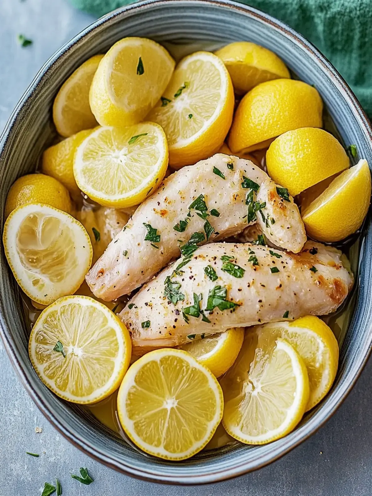 gesunde Zitronen-Knoblauch-Hühnchen-Mahlzeit-Prep-Schalen