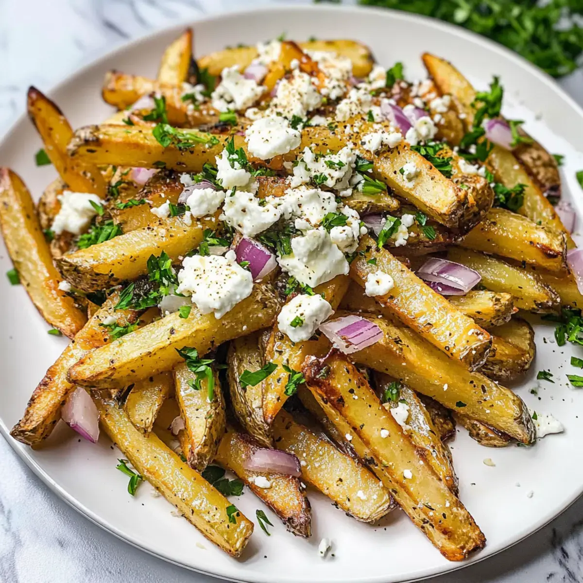 hausgemachte griechische Pommes