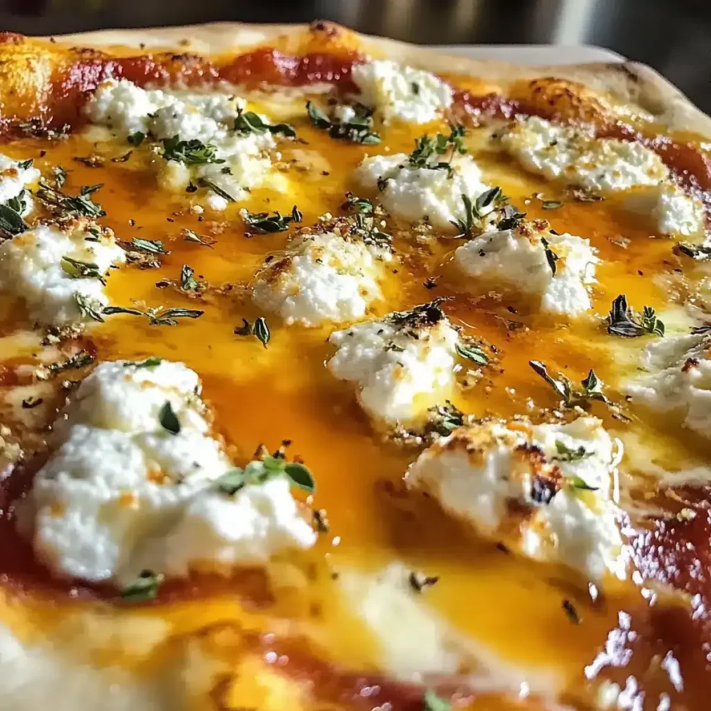 Unwiderstehliche Heiße Honig-Ricotta-Pizza für Genießer