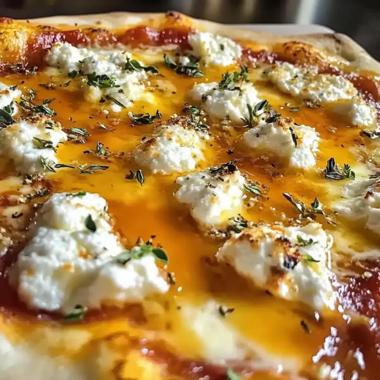 Unwiderstehliche Heiße Honig-Ricotta-Pizza für Genießer