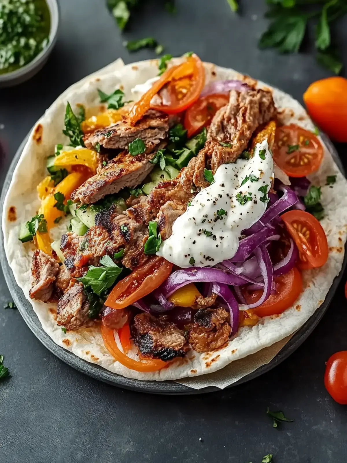 herzhafter hausgemachter Döner Kebab