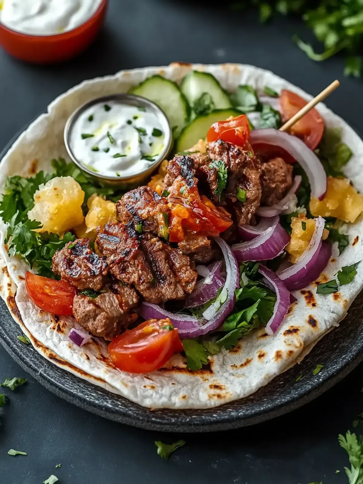 herzhafter hausgemachter Döner Kebab