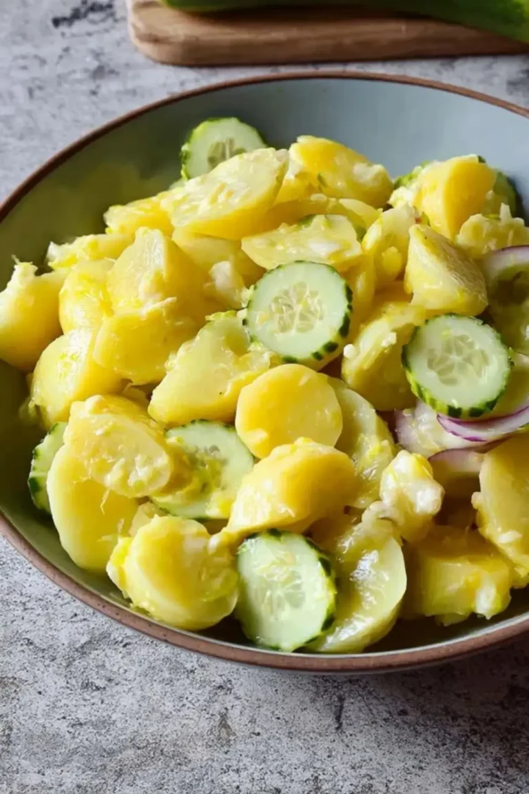 Kalorienarme Kartoffelsalat mit Gurke und Brühe – Lecker & gesund! – Muma’s Kitchen