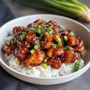 Klebriges süß-scharfes Hühnchen