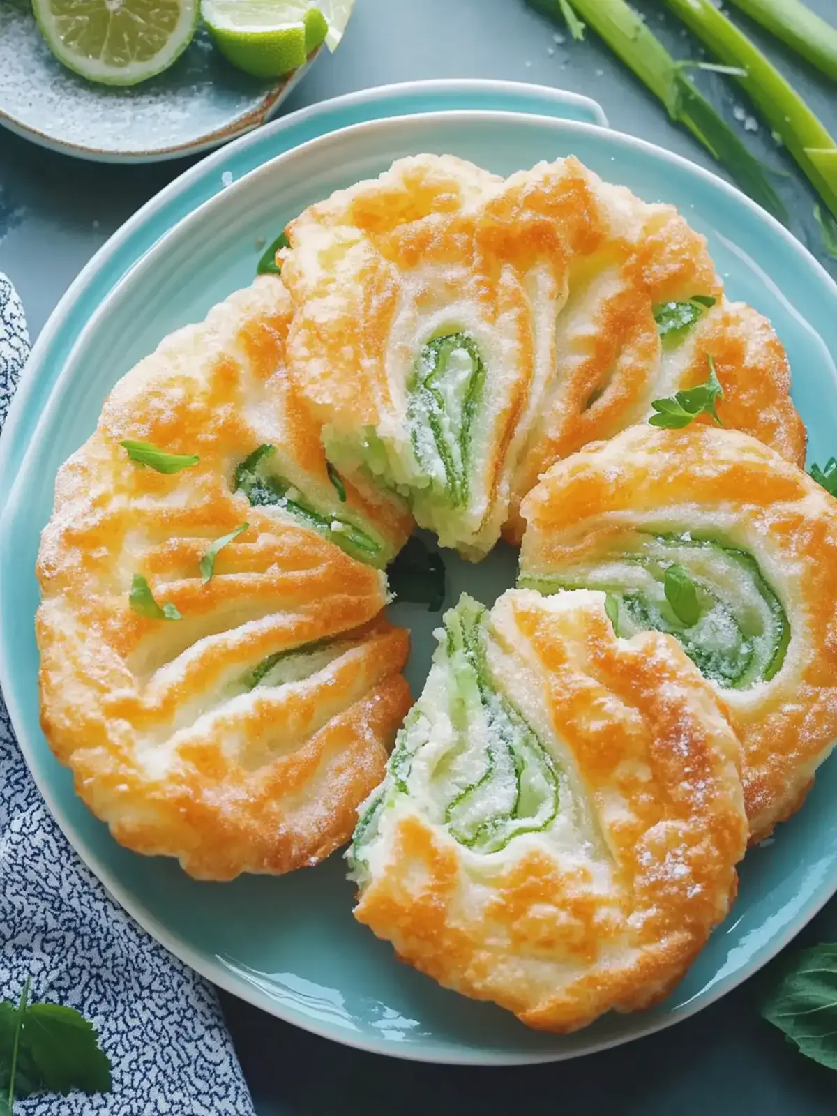 knusprige Reispapier-Schnittlauchpfannkuchen