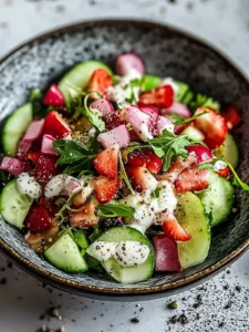 Knuspriger Gurkensalat mit Speck