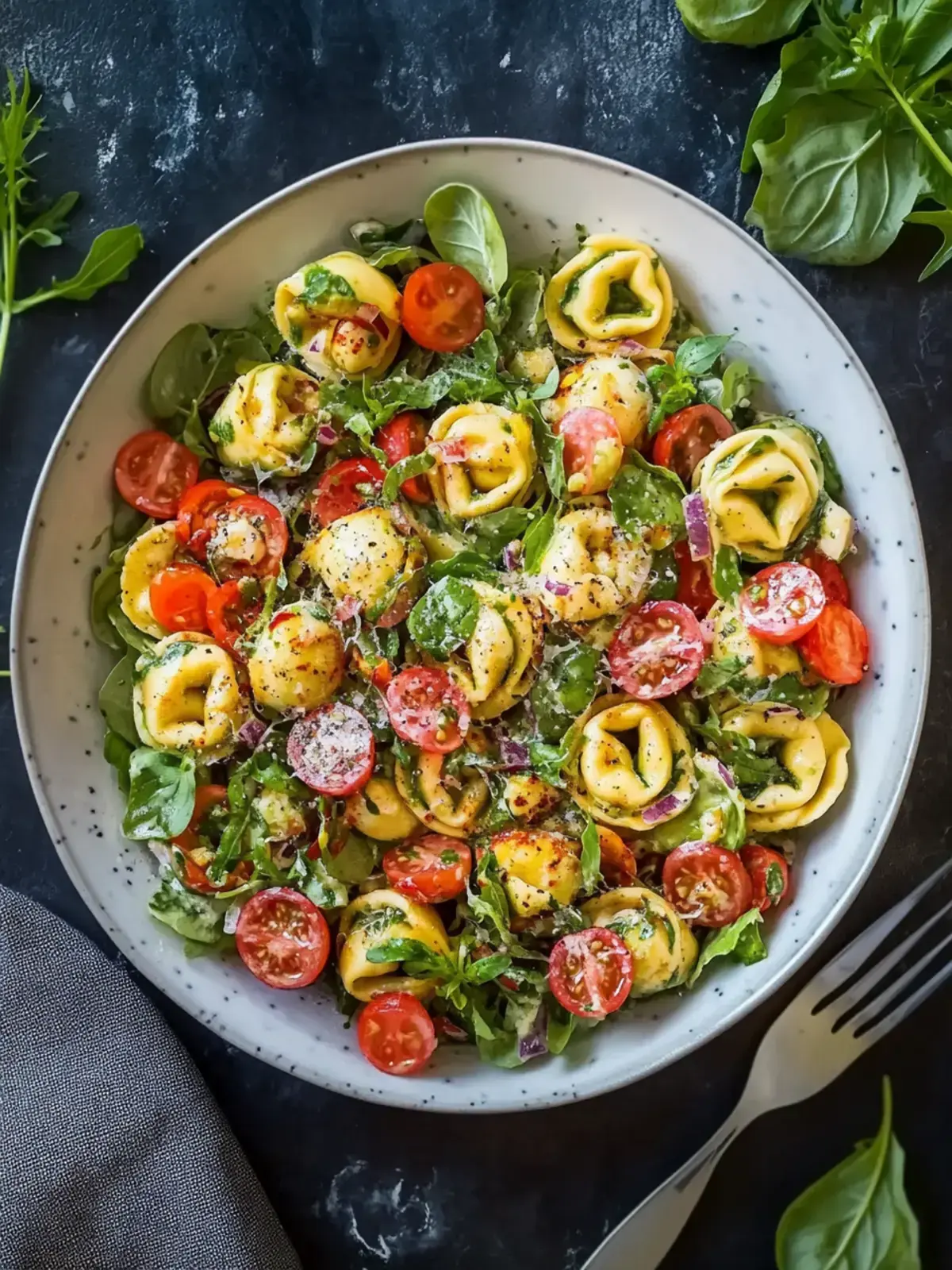 knuspriger Tortellini-Salat