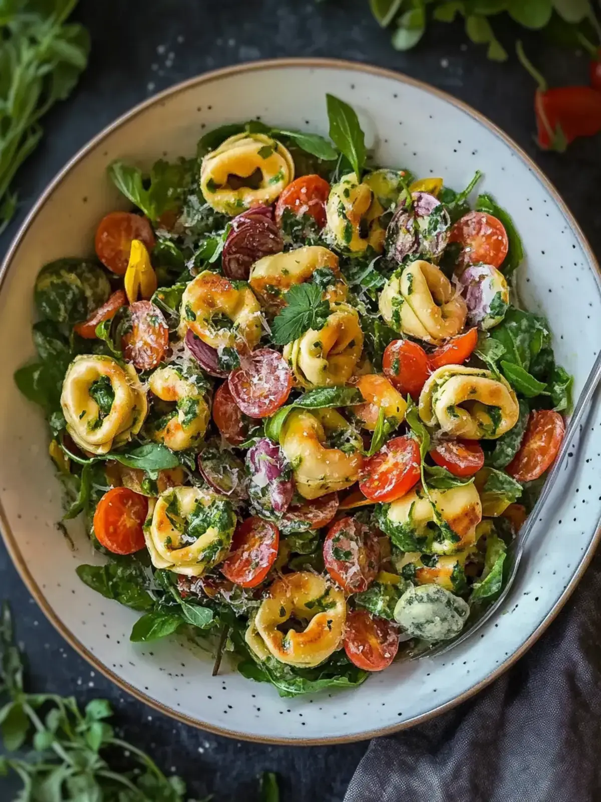 knuspriger Tortellini-Salat
