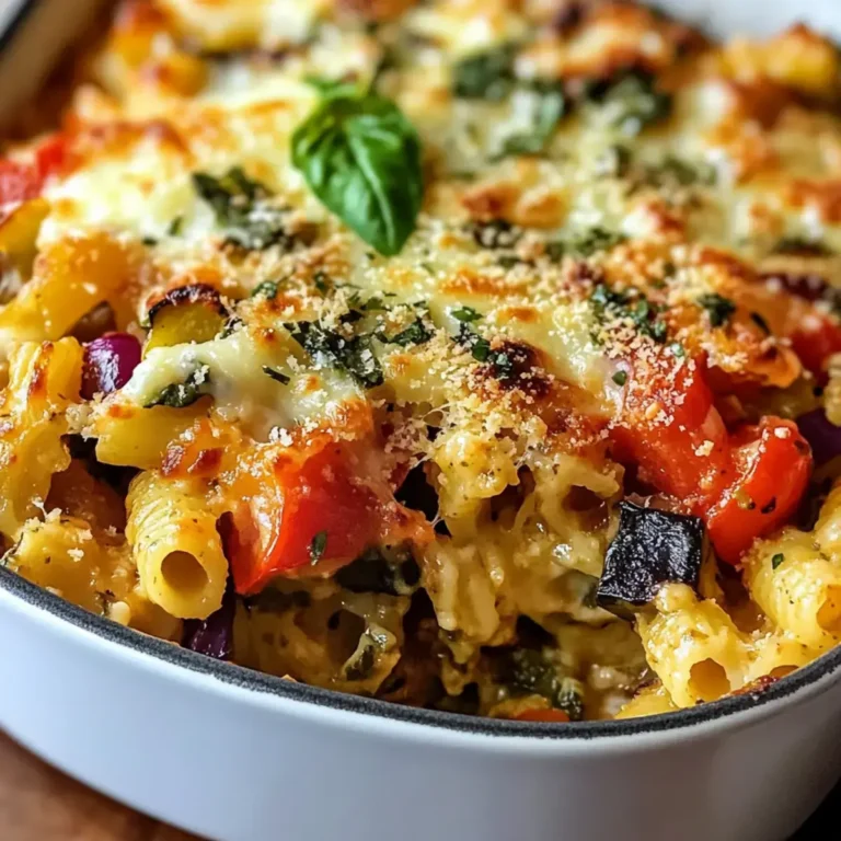 mediterraner Gemüsepasta-Auflauf