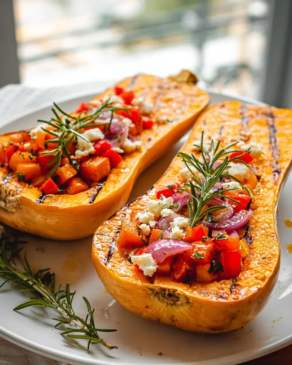 mediterraner butternut kürbis ofen