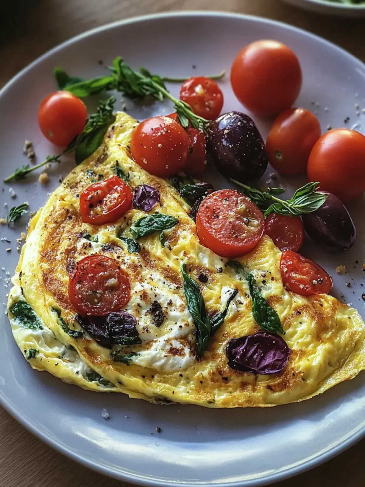 mediterranes gemüseomelett mit olivenöl