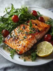 Saftiges Lachsfilet vom Grill mit Honig-Senf-Glasur