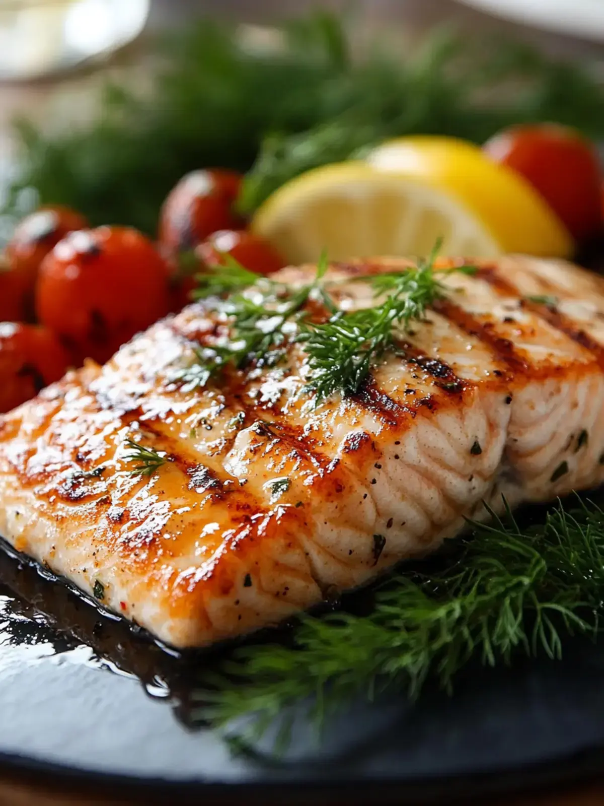 saftiges Lachsfilet vom Grill