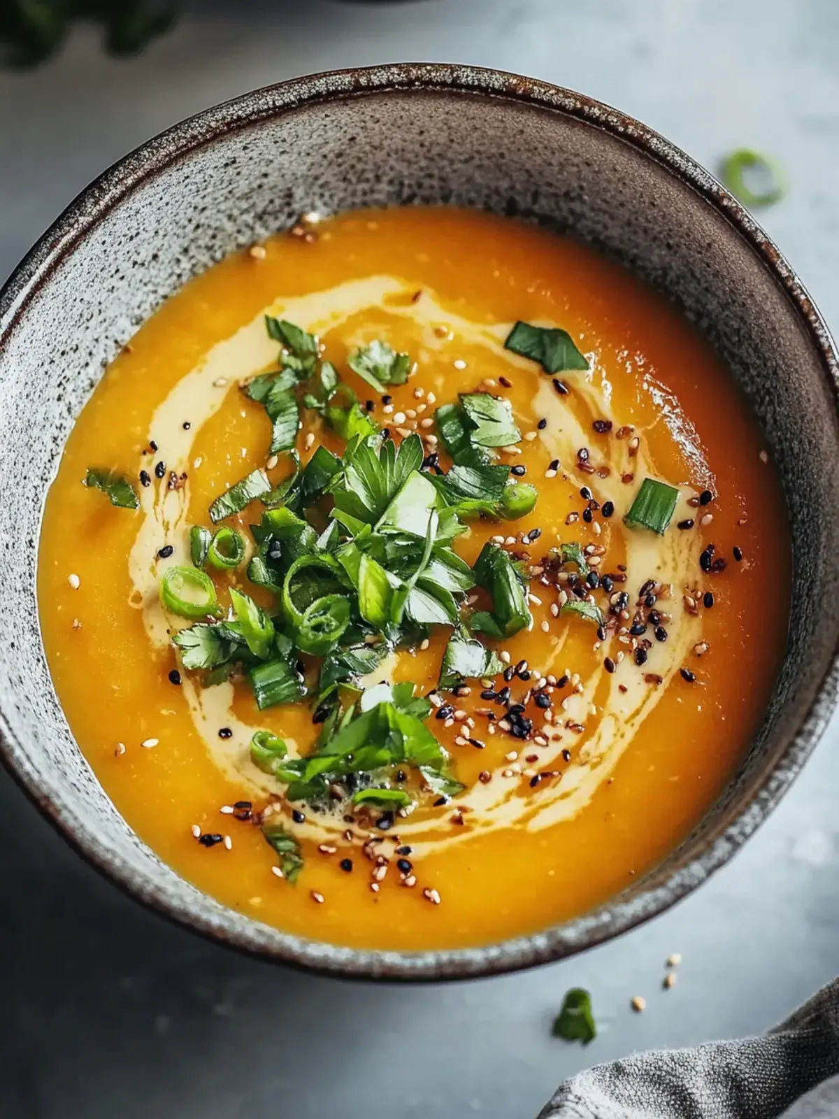 scharfe Miso Karottensuppe