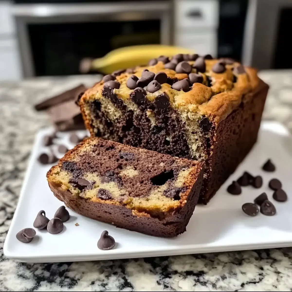 super feuchtes Schokoladenstückchen Bananenbrot