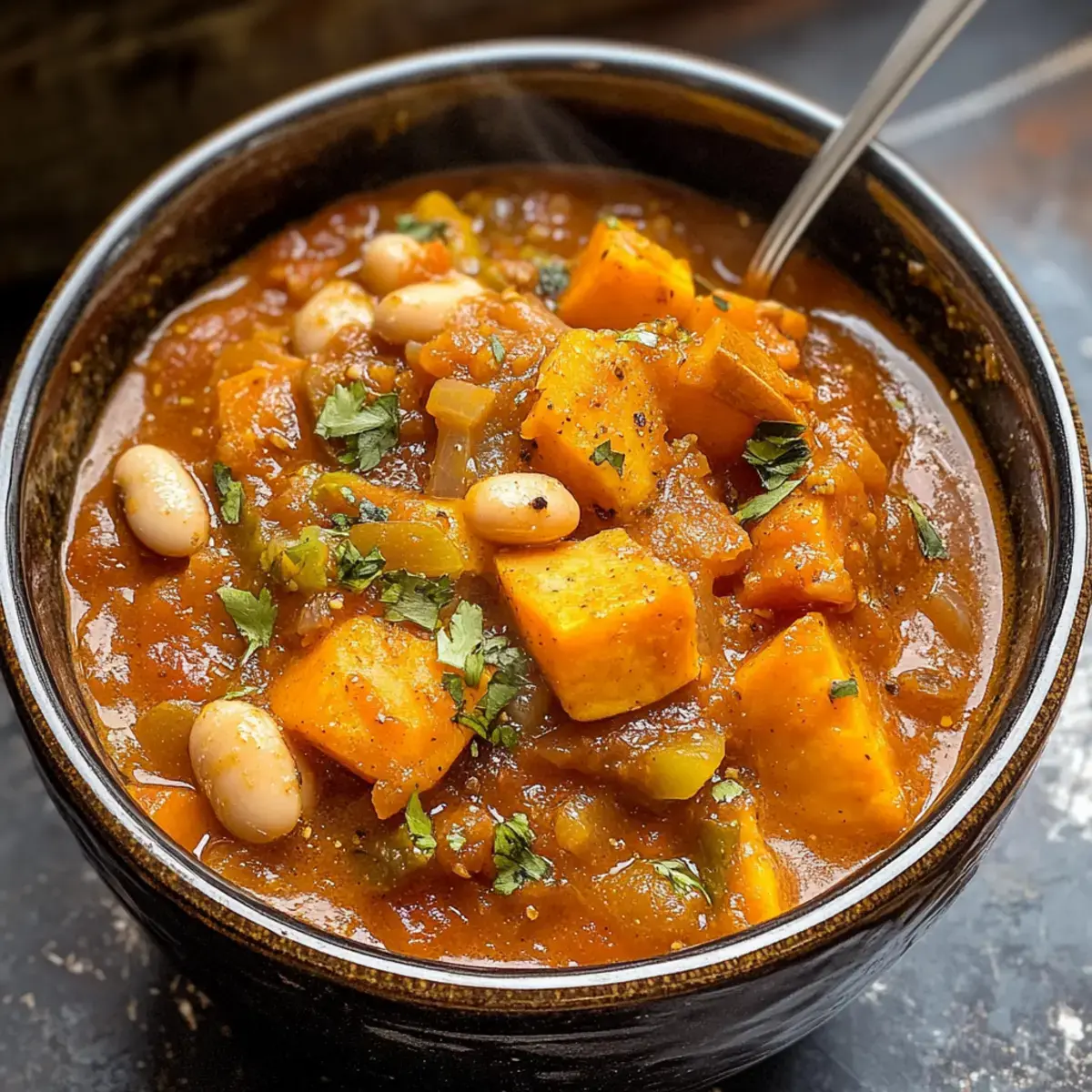 veganer süßkartoffel eintopf