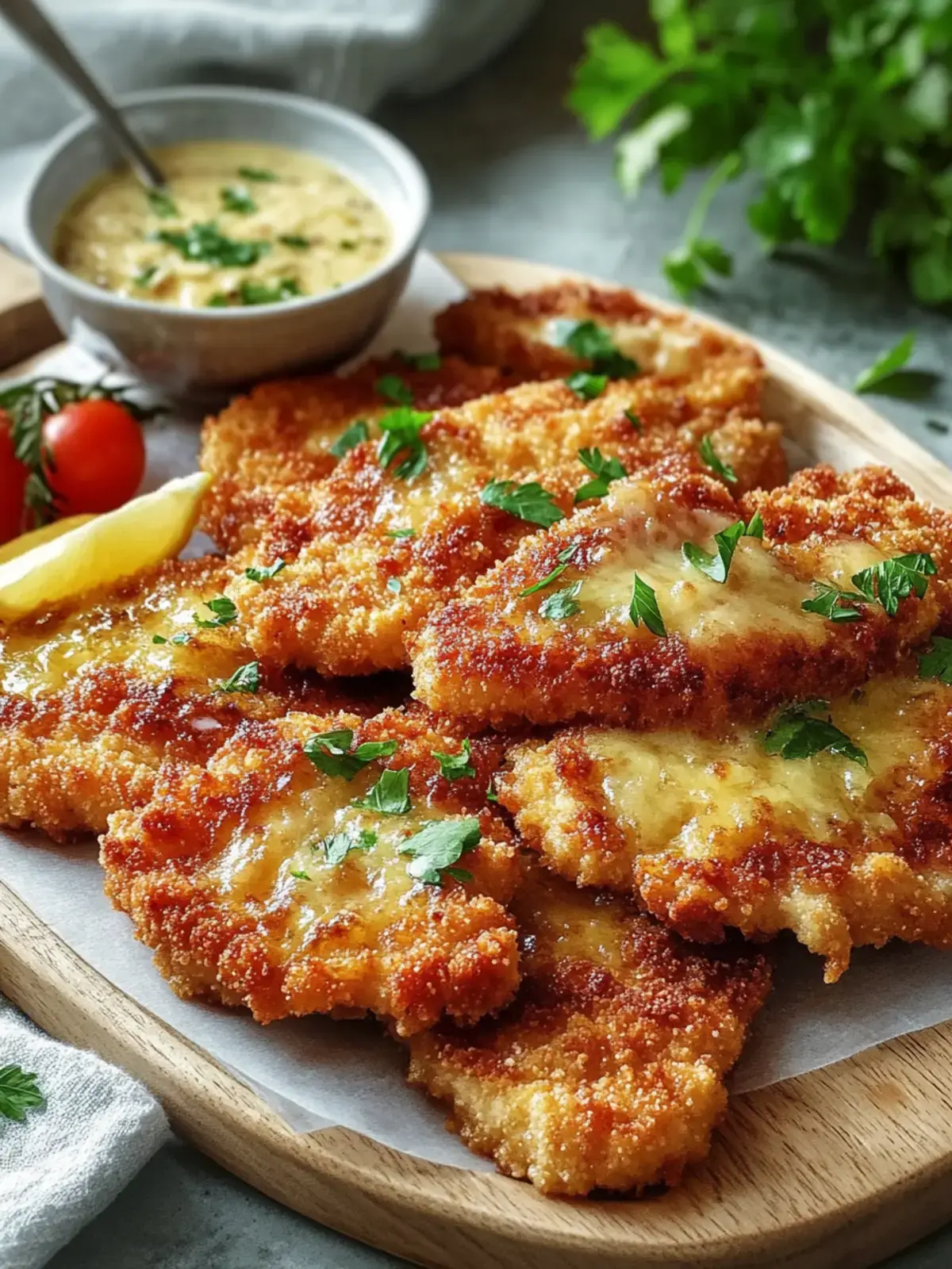 Überbackene Partyschnitzel