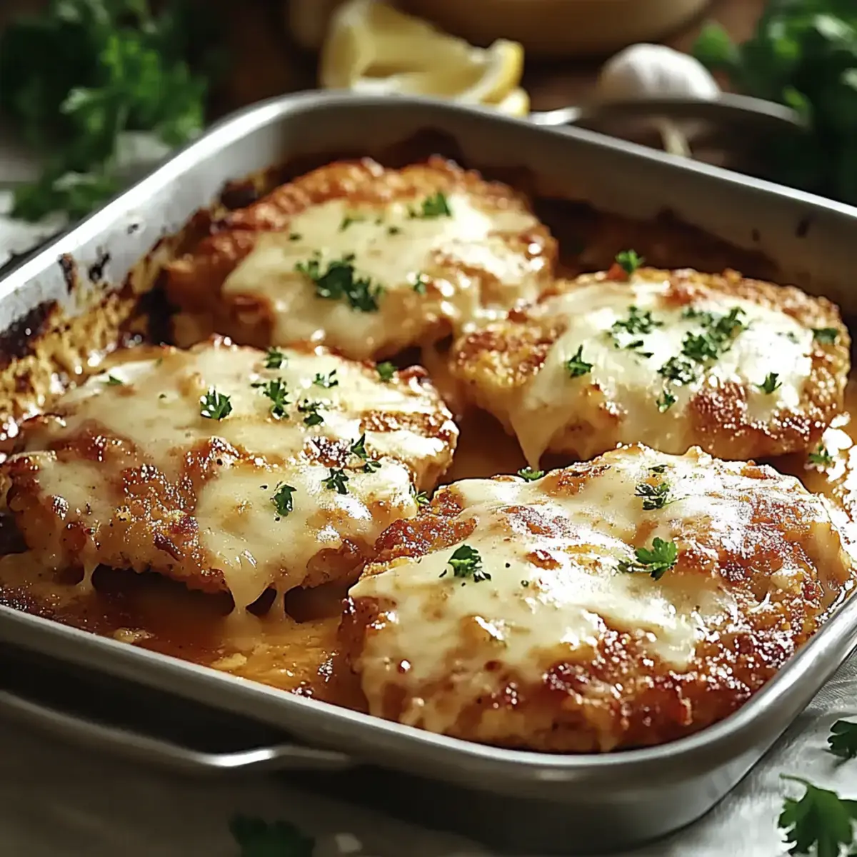 Überbackene Partyschnitzel aus dem Ofen